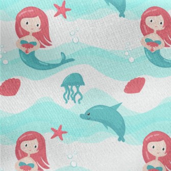 The Little Mermaid And The Dol Jersey Backed Fleece