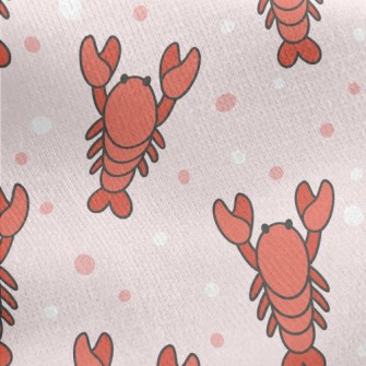 Cartoon Lobster Jersey Backed Fleece