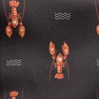 Wave Swimming Lobster Jersey Backed Fleece