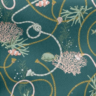 Clownfish Coral Reef Jersey Backed Fleece