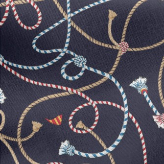 Striped Braided Rope Jersey Backed Fleece