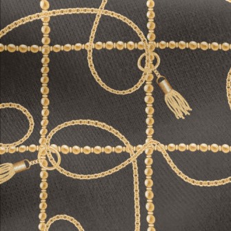 Gold Beaded Chain Jersey Backed Fleece