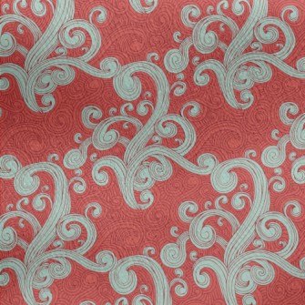 Curved Lines Jersey Backed Fleece