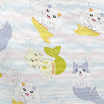 Wavy Mermaid Cat And Dog Pongee