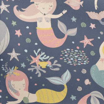 Whale And Mermaid Family Pongee