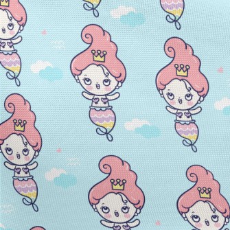 Cartoon Funny Mermaid Princess Pongee