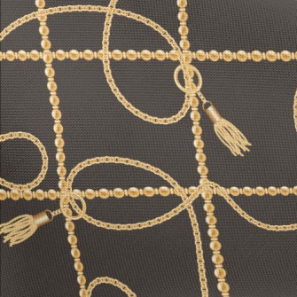 Gold Beaded Chain Pongee