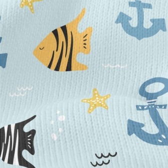Striped Fish And Anchor Stretch Jersey