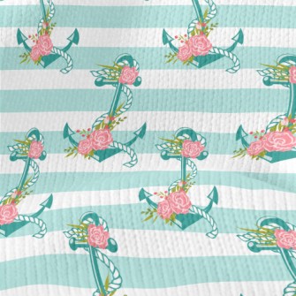 Rose Flower Anchor Stretch Jersey