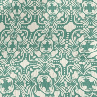 Retro Pattern Tiles Stretch Jersey