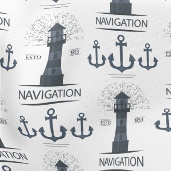 Navigation Lighthouse Lightweight Cotton Poplin