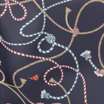 Striped Braided Rope Lightweight Cotton Poplin