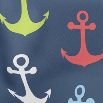 Bright Three-color Anchor Lightweight Cotton Poplin