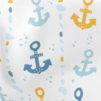 Cartoon Anchor Lightweight Cotton Poplin