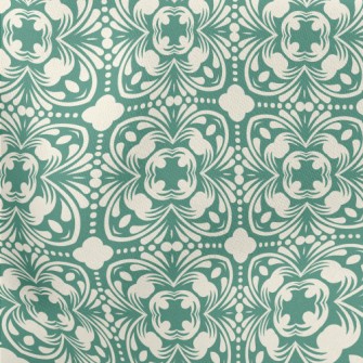 Retro Pattern Tiles Lightweight Cotton Poplin
