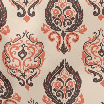 Flame Totem Tile Lightweight Cotton Poplin