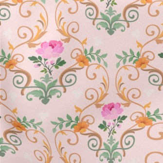 Beautiful Flower Vines Lightweight Cotton Poplin