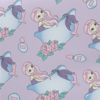 Beautiful Mermaid Takes A Bath Midweight Cotton Poplin