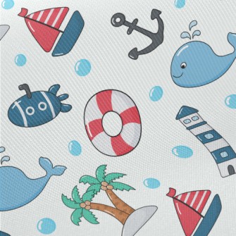 Summer Ocean Style Midweight Cotton Poplin