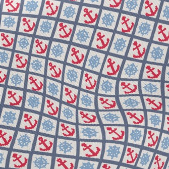 Diamond Staggered Anchor Midweight Cotton Poplin