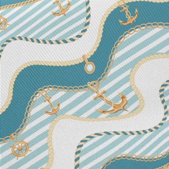 Premium Gold Anchor Chain Midweight Cotton Poplin
