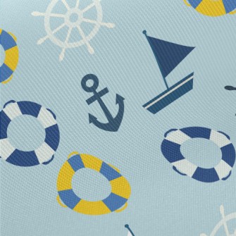 Sailboat Lifebuoy Midweight Cotton Poplin