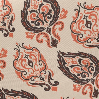 Flame Totem Tile Midweight Cotton Poplin