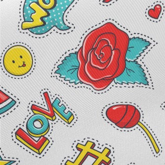 Red Lips And Canvas Shoes Midweight Cotton Poplin