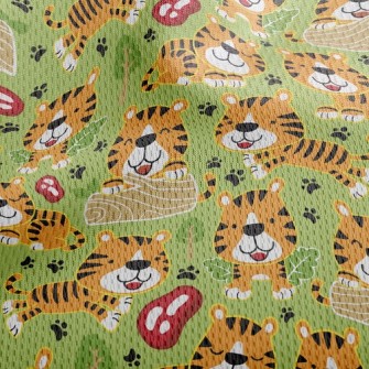 Cute Tiger Athletic Mesh Flat Back