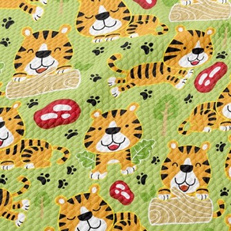 Cute Tiger Birdseye Piqué