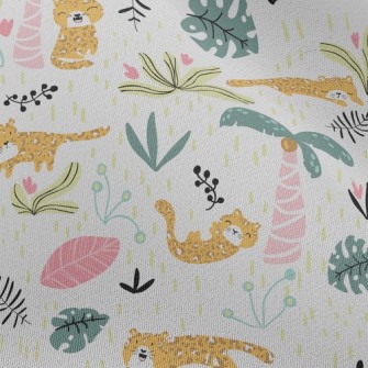 Coconut Tree Cheetah Chiffon