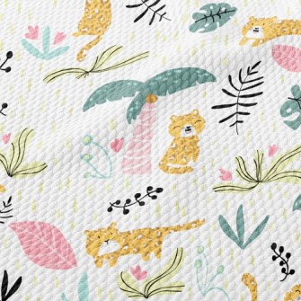 Coconut Tree Cheetah Birdseye Piqué