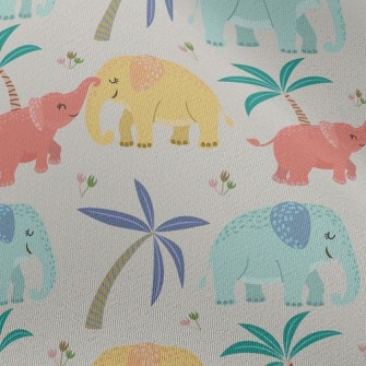 Cute Elephant Family Chiffon