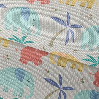 Cute Elephant Family Waterproof Oxford