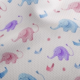 Ribbon Elephant Athletic Mesh Flat Back