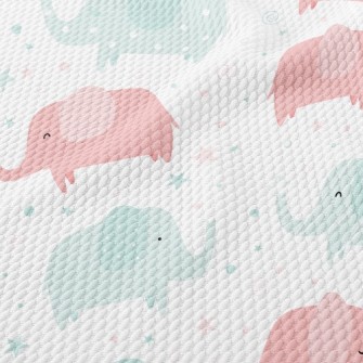 Pastel Elephant Birdseye Piqué