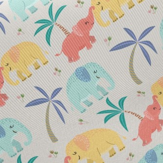 Cute Elephant Family Twill