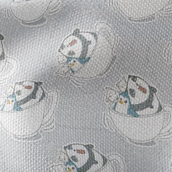 Coffee Cup Panda Penguin Waterproof Canvas
