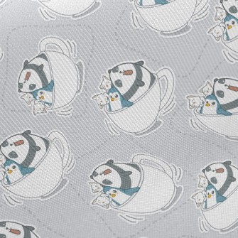 Coffee Cup Panda Penguin Twill