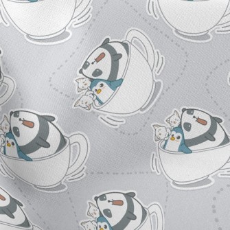 Coffee Cup Panda Penguin Stretch Ponte