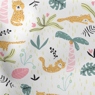 Coconut Tree Cheetah Stretch Ponte