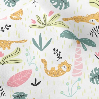 Coconut Tree Cheetah Micro Fleece