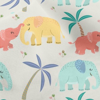 Cute Elephant Family Micro Fleece