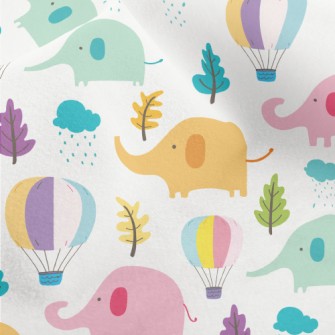 Hot Air Balloon Elephant Micro Fleece