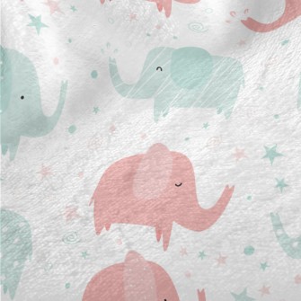 Pastel Elephant Minky