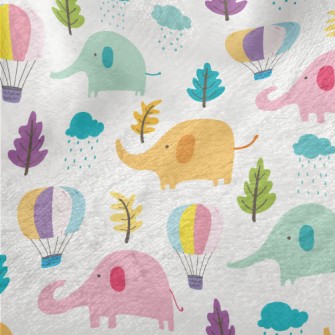 Hot Air Balloon Elephant Minky