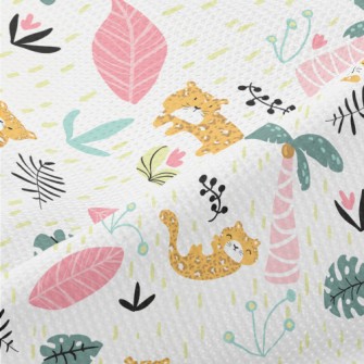 Coconut Tree Cheetah Piqué