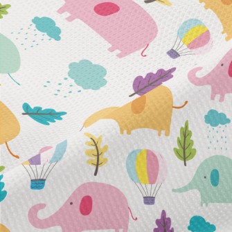 Hot Air Balloon Elephant Piqué