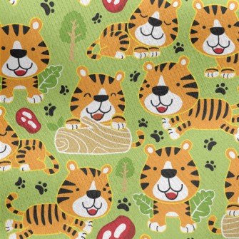 Cute Tiger Jersey Backed Fleece