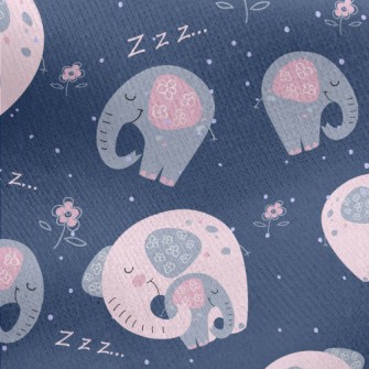 Good Night Elephant Jersey Backed Fleece